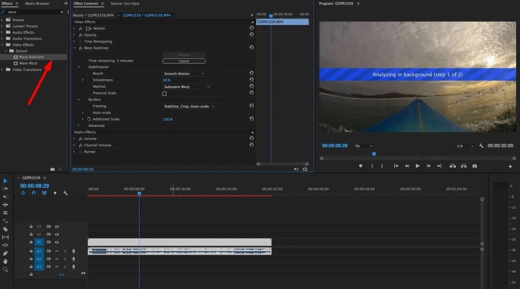 Warp Stabilizer The Warp Stabilizer Effect in Premiere
