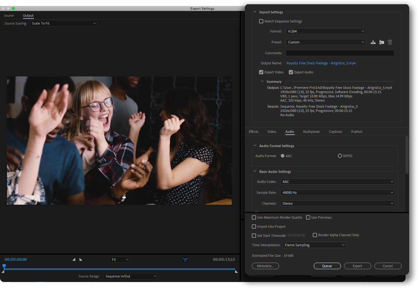 premiere pro export settings premiere pro export settings