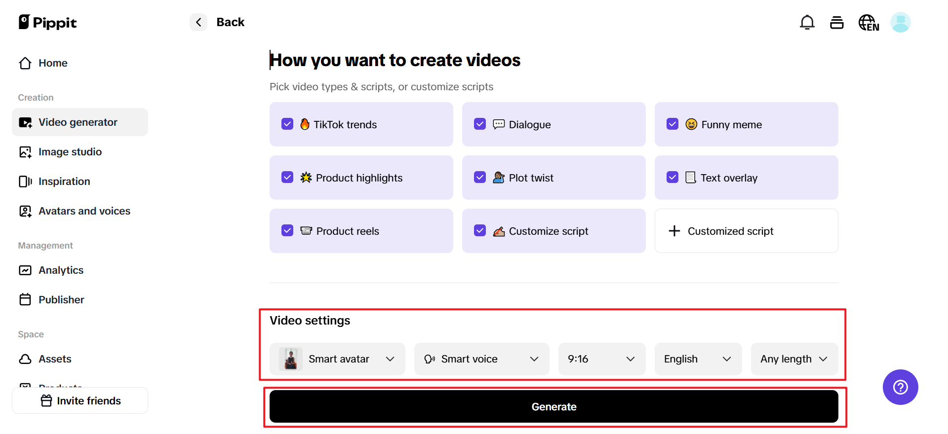 customizing the uploaded image on pippit ai