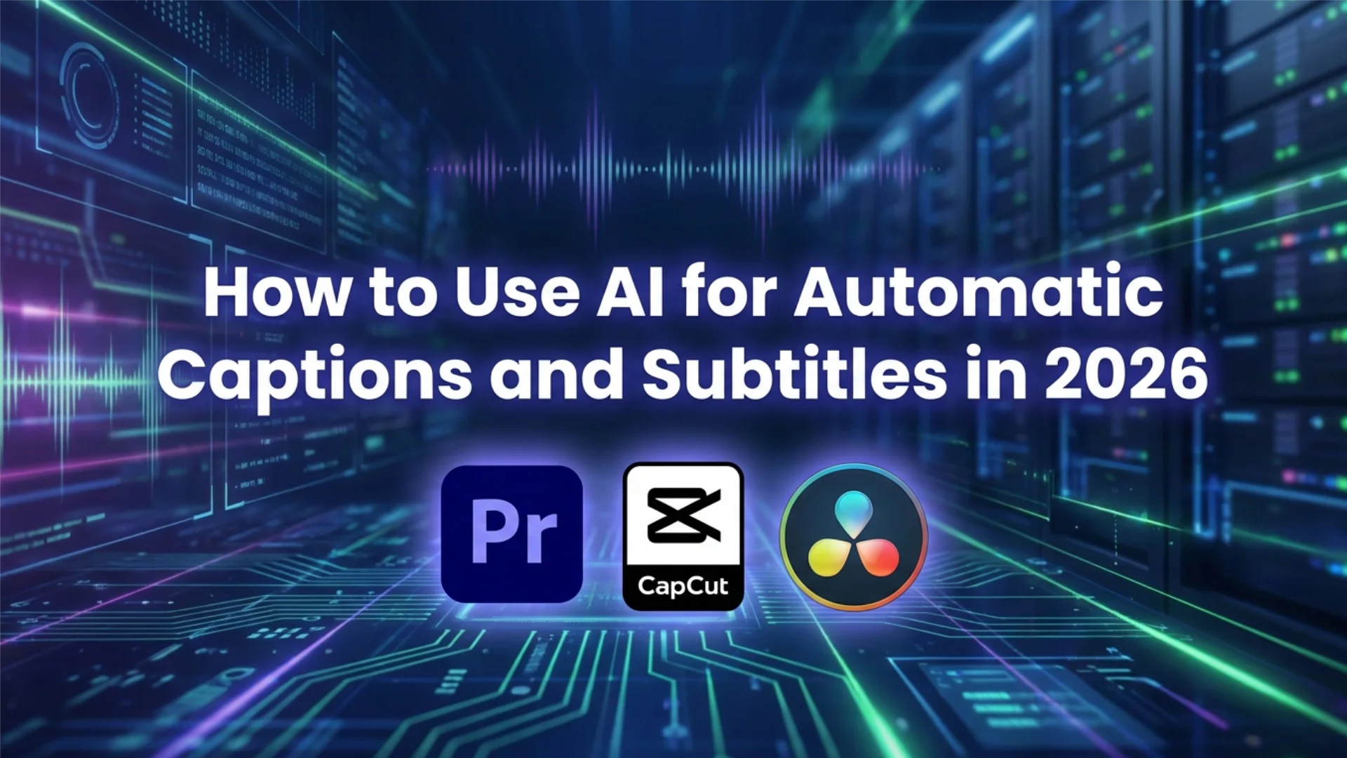 How to Use AI for Automatic Captions and Subtitles in 2026 (Premiere Pro, CapCut, Resolve)