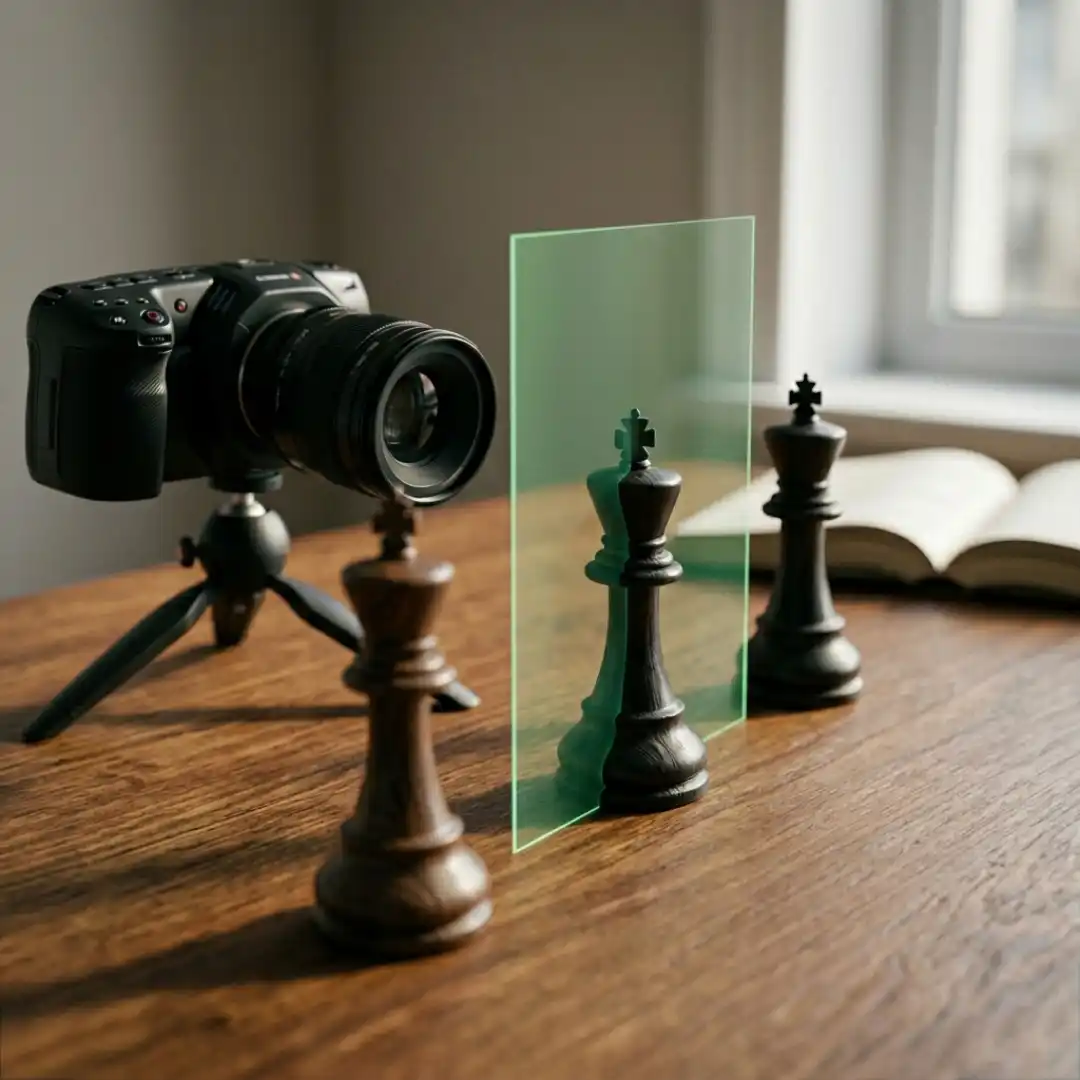 Diagram showing the plane of focus in depth of field with one sharp subject and blurred foreground and background