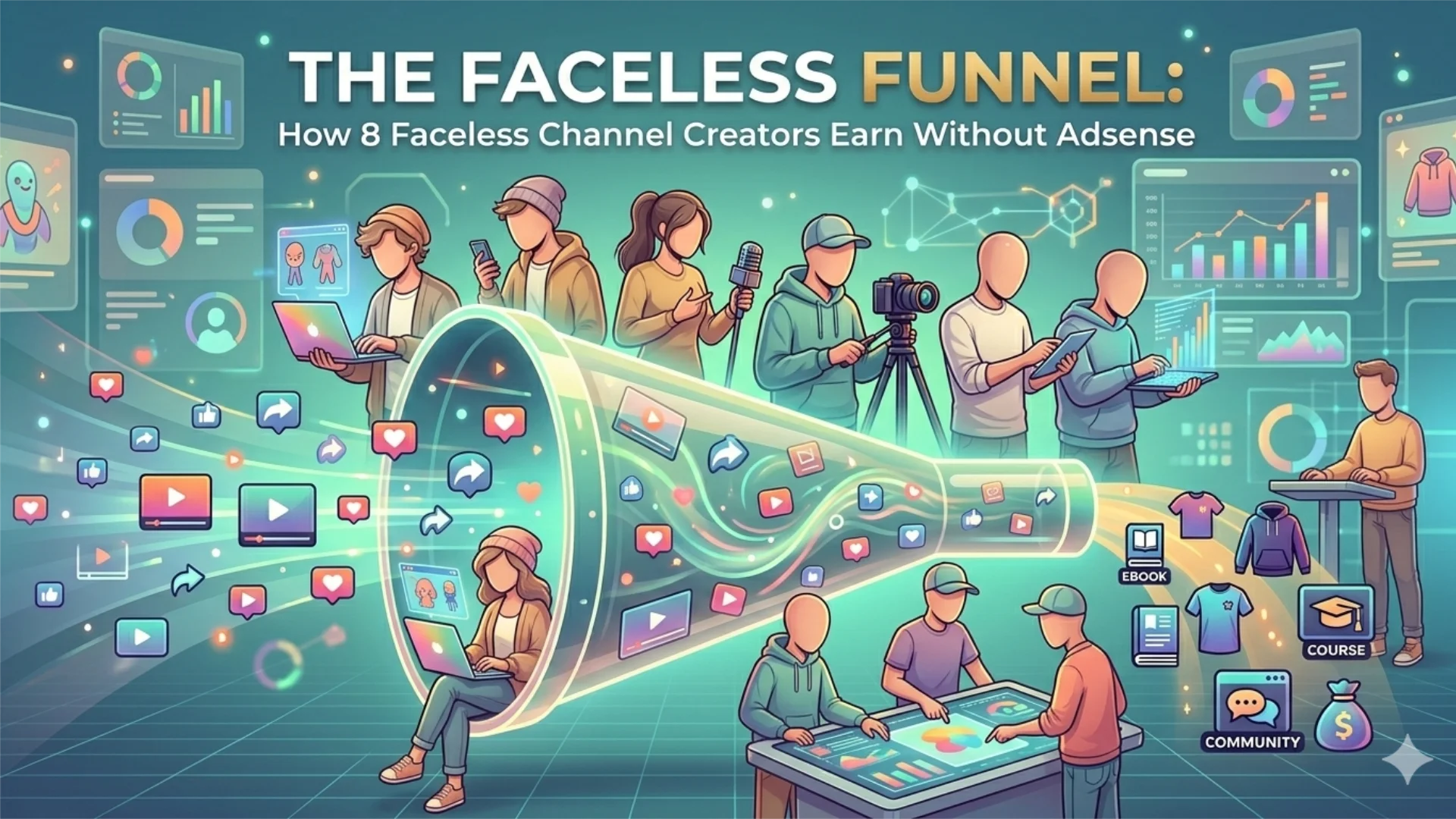 The Faceless Funnel: How 8 Faceless Channel Creators Earn Without Adsense