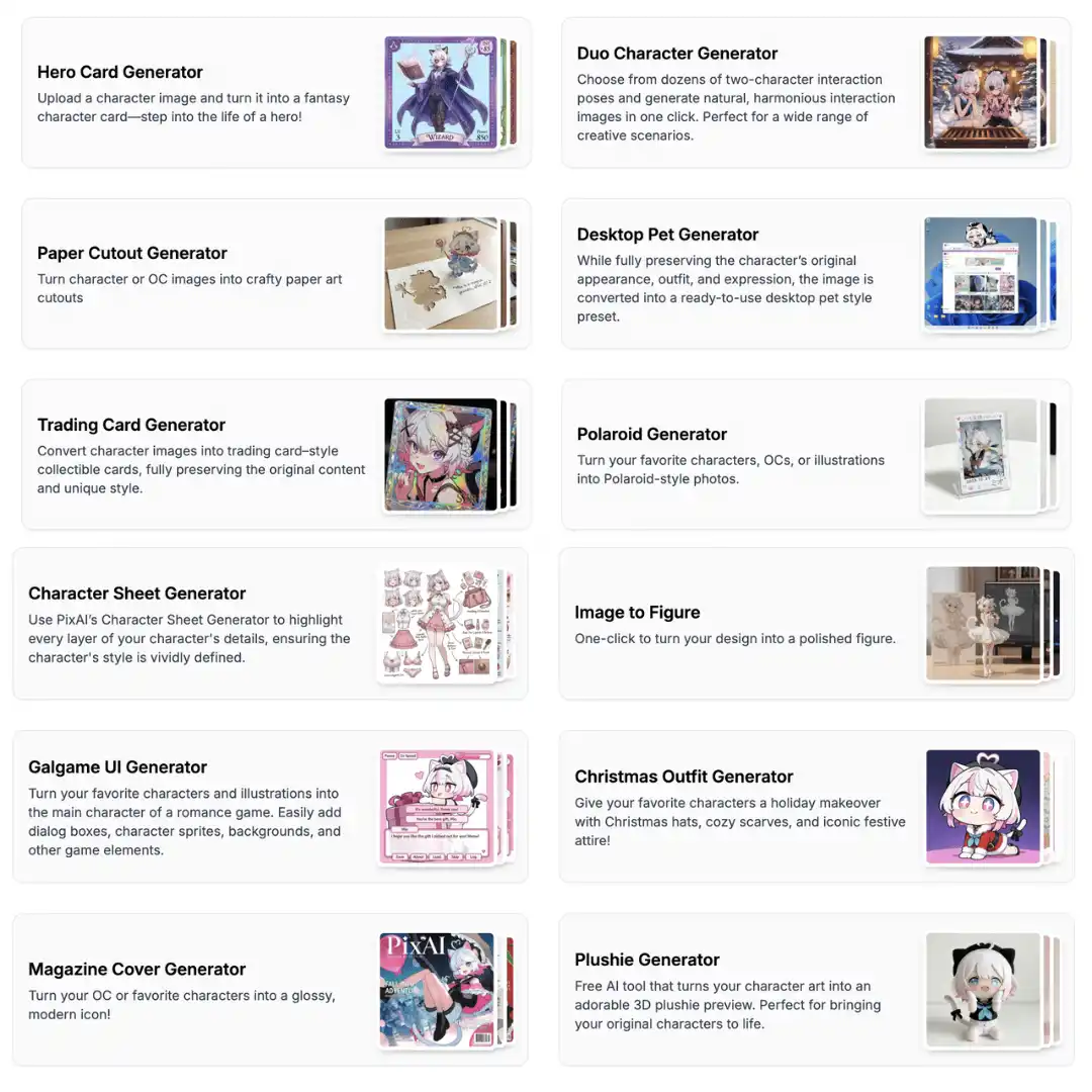 Specialized generators for fan creator workflows