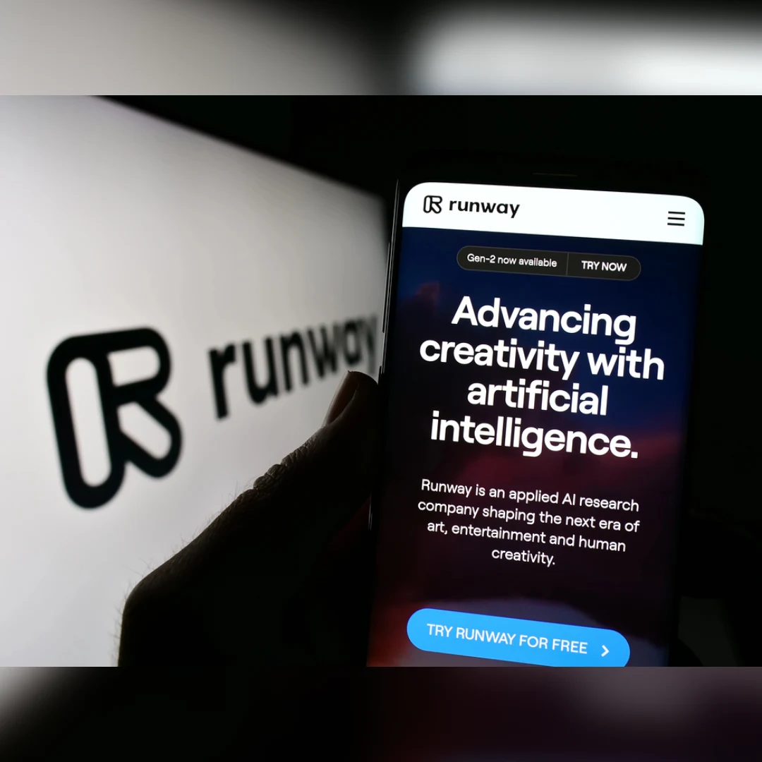 Runway opened on a smartphone