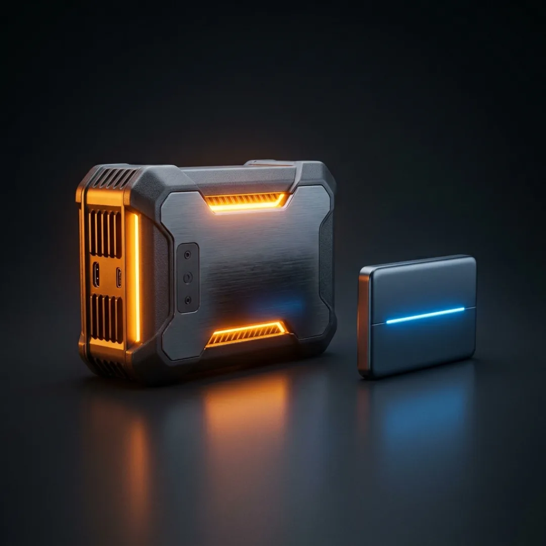 Concept image comparing a large 8K original video file with a small DaVinci Resolve proxy file