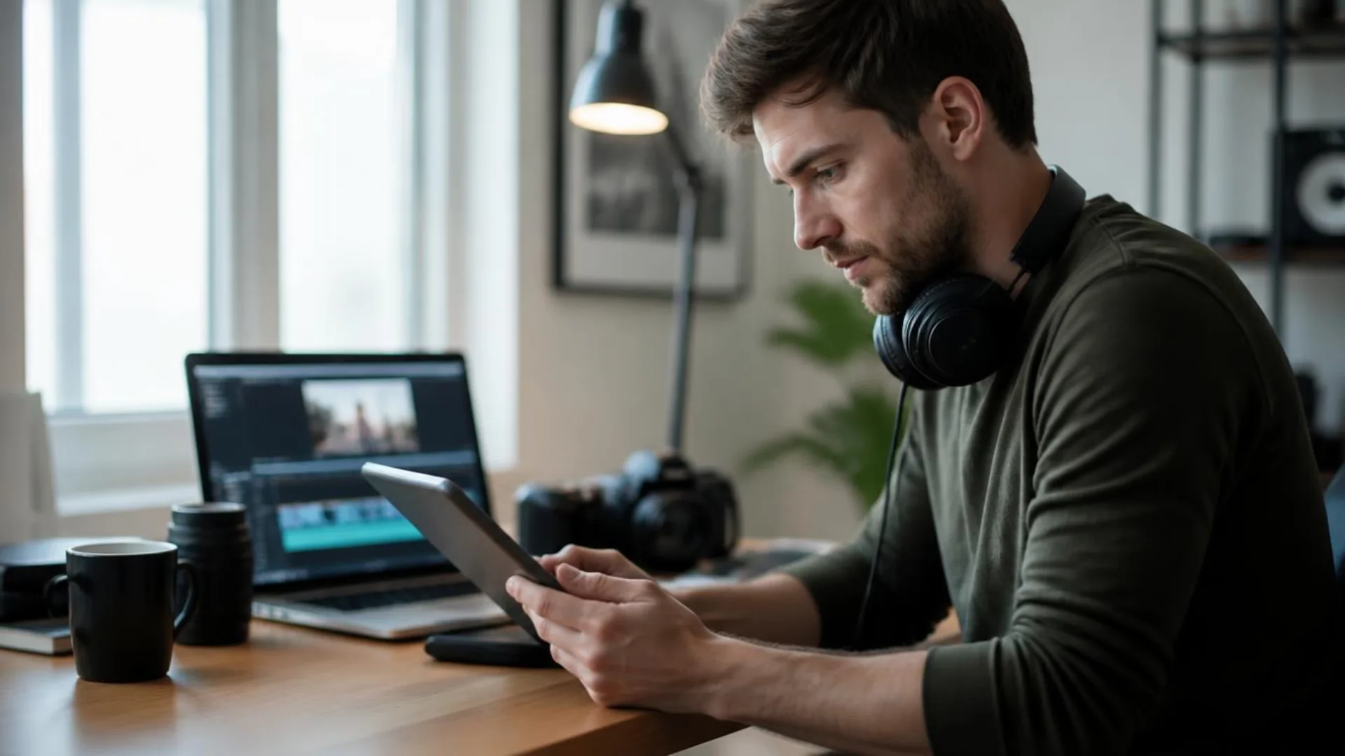 Video editor reviewing commercial licensing terms for AI generated sound effects