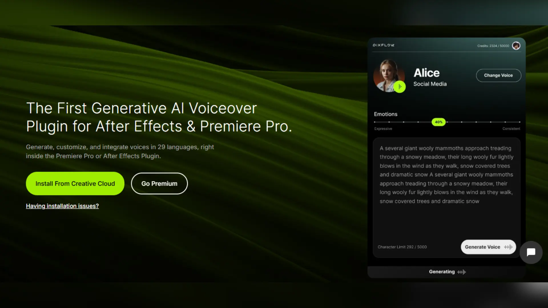 Pixflow AI Voiceover
