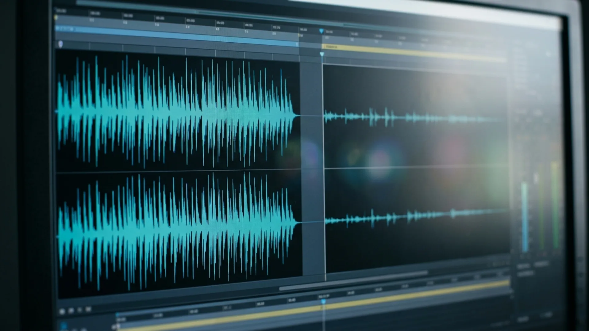 Comparison of compressed and uncompressed audio waveforms