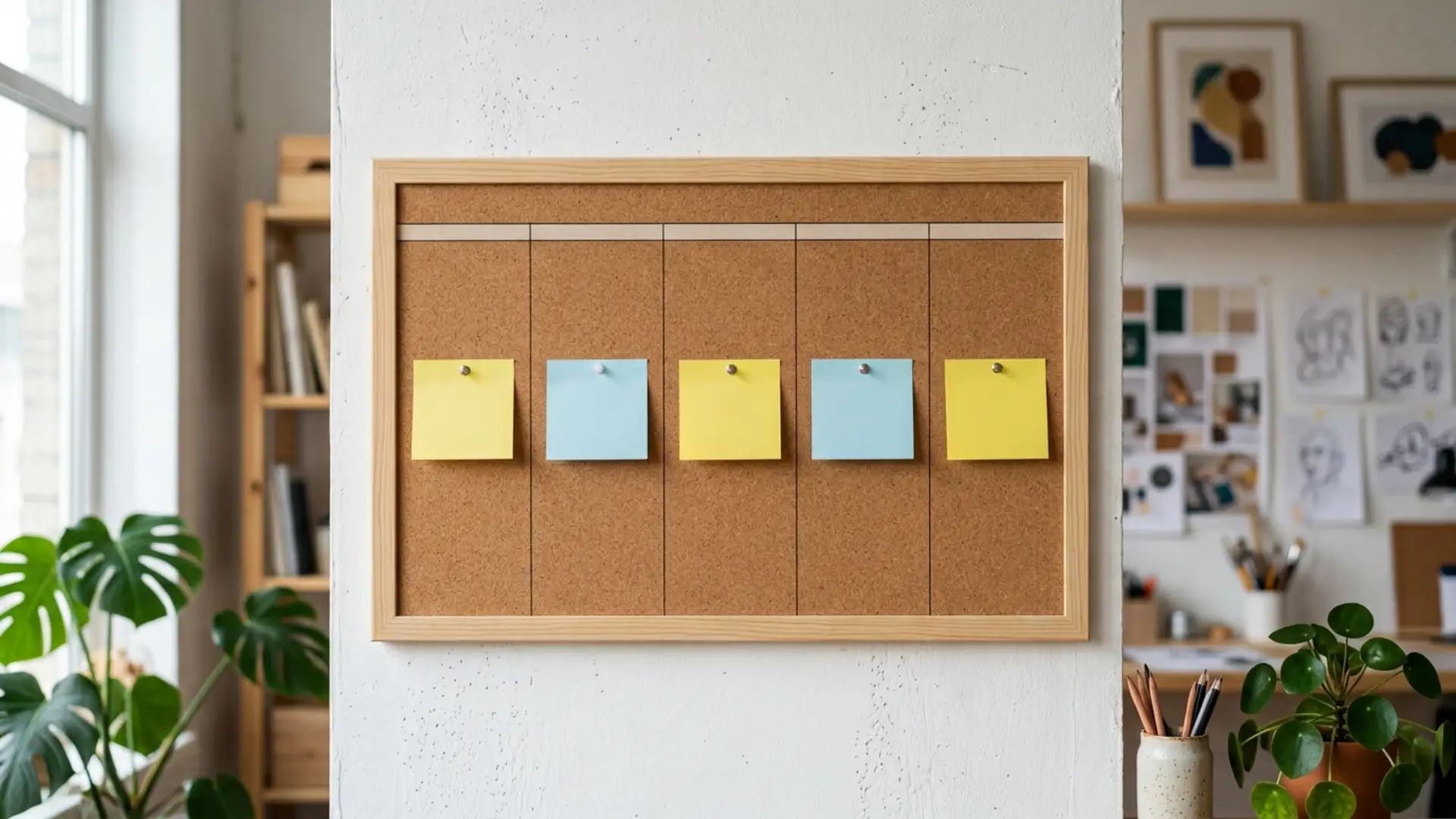 Five-touch outreach sequence for a creative agency mapped on a studio wall