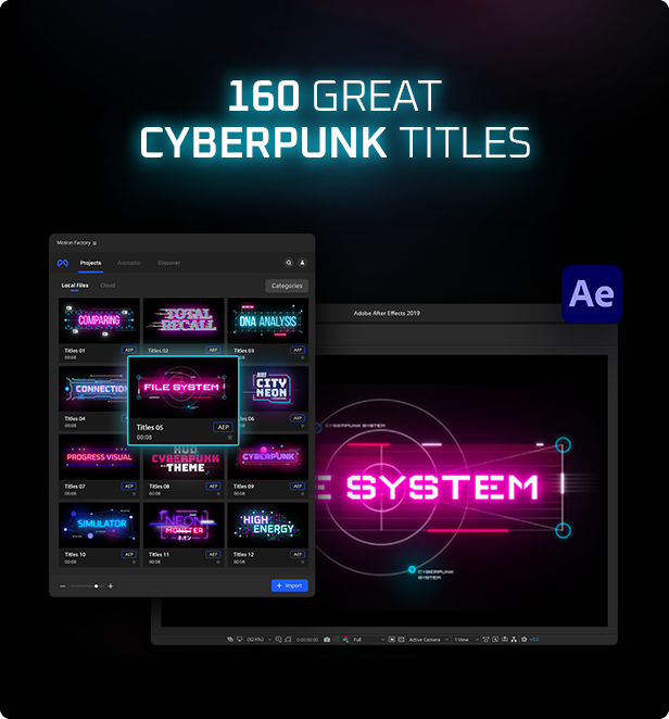 Cyberpunk Titles Lowerthirds and Backgrounds - 2