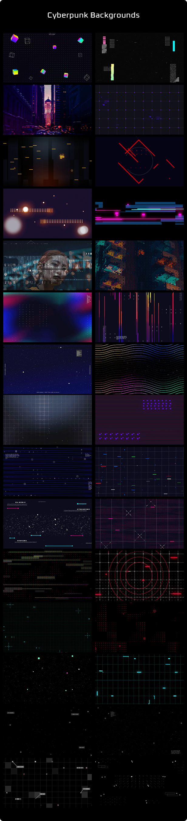 Cyberpunk Titles Lowerthirds and Backgrounds - 9