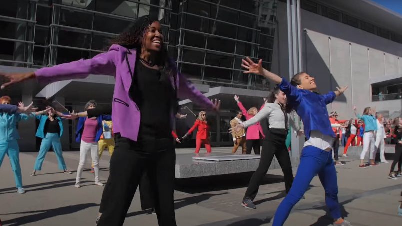 OFFICIAL “PANTSUIT POWER” FLASH MOB FOR HILLARY