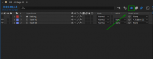 shy button of the layer panel for Infinity item