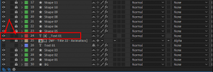 selecting layer of Infinity item from layer panel