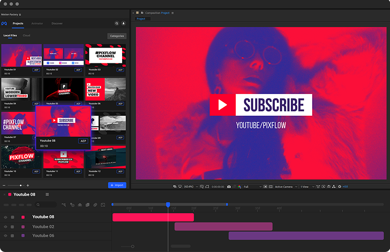 Youtube Promo After Effects template